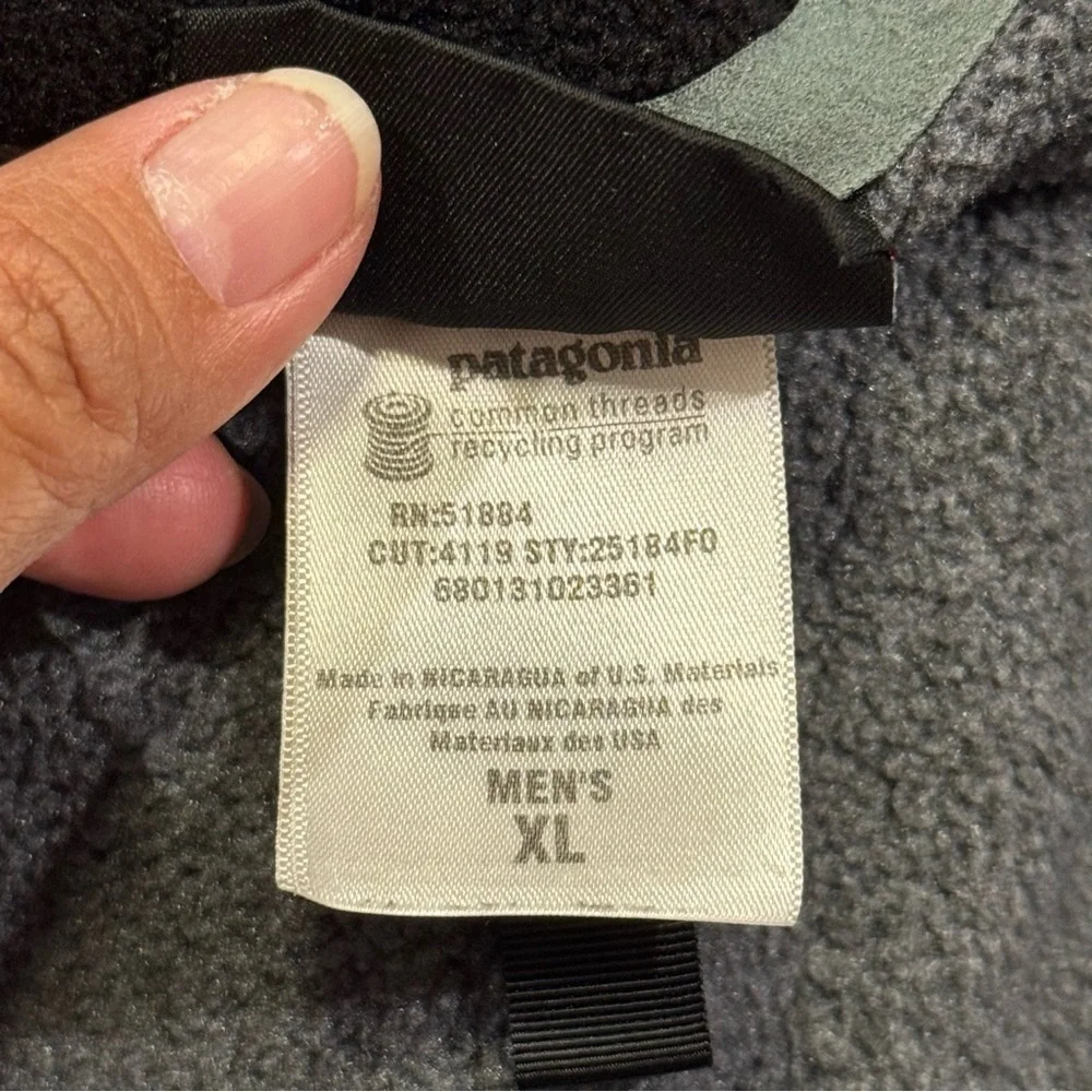 Patagonia Men’s XL Gray Synchilla Vest Full Zip Fleece Outdoor Gorpcore Classic